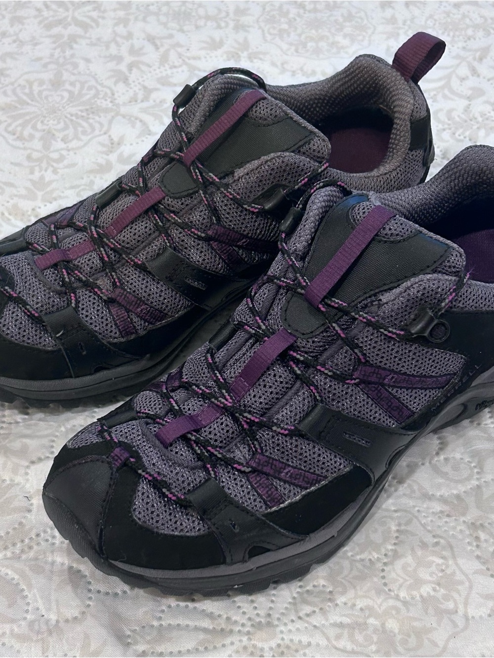 Merrell Women's 10 Siren Sport 2 Damson Black Purple Q-Dry Hiking Shoes J48872
